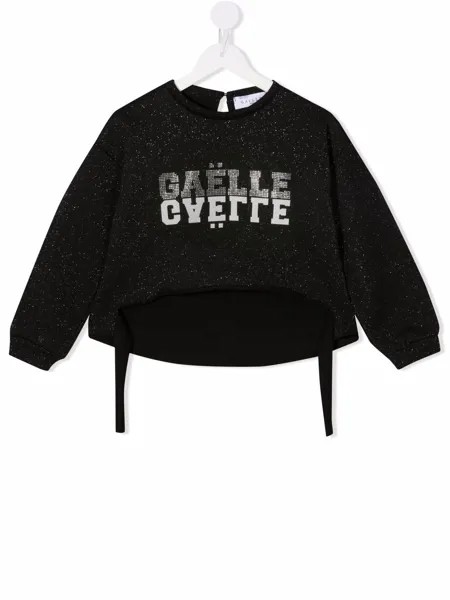 Gaelle Paris Kids толстовка с декорированным логотипом