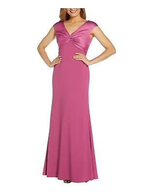 ADRIANNA PAPELL Женское розовое торжественное платье с подкладкой и поясом на подкладке спереди 10
