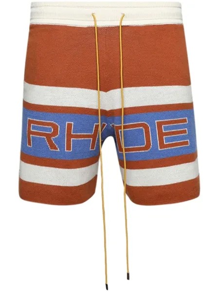 Трикотажные шорты со вставками RHUDE, оранжевый