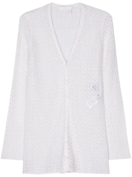 Chloé длинный кардиган рыхлой вязки, белый