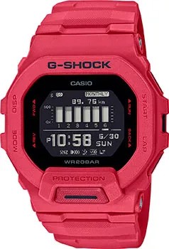 Японские наручные  мужские часы Casio GBD-200RD-4. Коллекция G-Shock