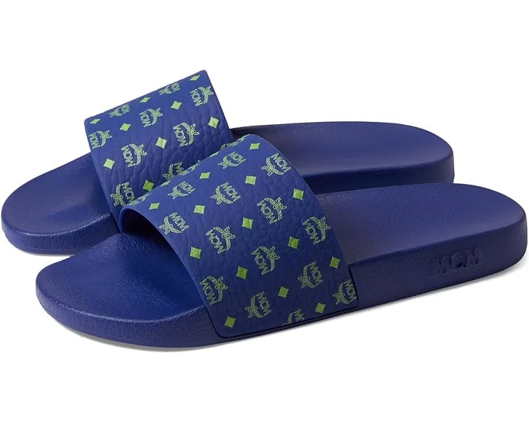 Сандалии MCM MCM Collection Slide, цвет Sodalite Blue