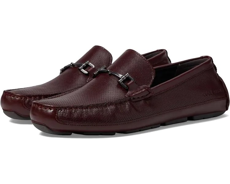 Лоферы Cole Haan Wyatt Bit Driver, цвет Bloodstone/Grey Pinstripe