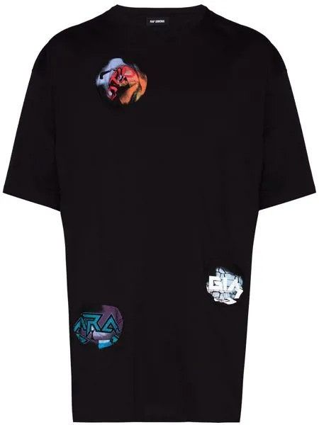 Raf Simons футболка оверсайз Pocket Holes