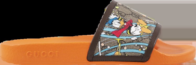Сандалии Disney x Gucci Pool Slide Pursuit Donald Duck, разноцветный