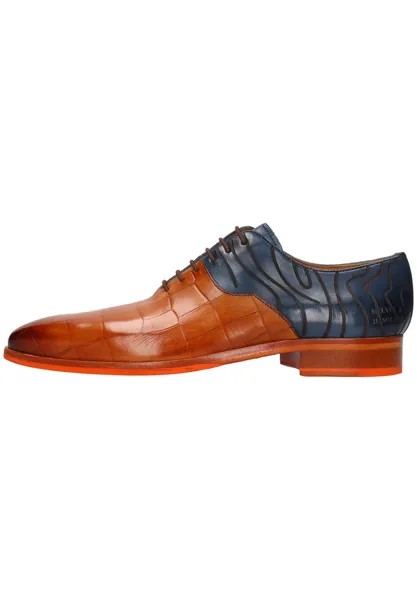 Элегантные туфли на шнуровке Crust Lasercut Melvin & Hamilton, коричневый