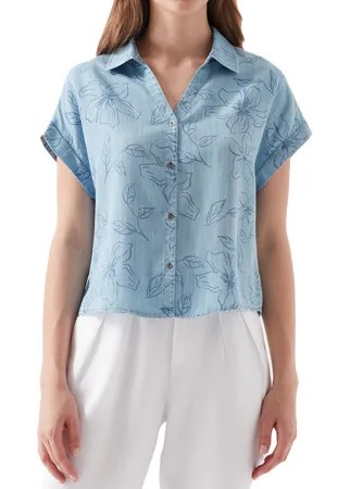 Рубашка Printed Denim Shirt Mavi