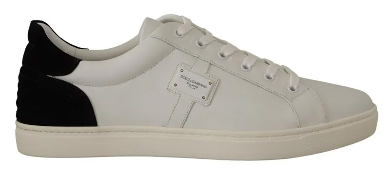 DOLCE - GABBANA Shoes Кроссовки Белые замшевые мужские низкие кеды EU39 / US6