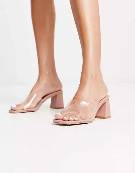 Мюли на прозрачном каблуке ASOS Hero