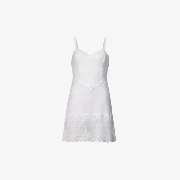 Сорочка Embrace Lace из эластичного кружева с V-образным вырезом Wacoal, белый