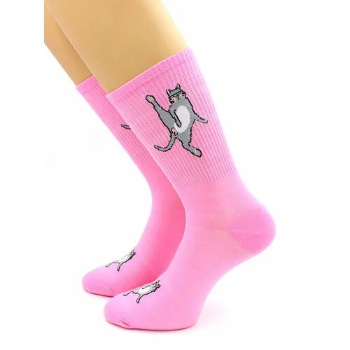 Женские носки  средние, размер 36/40, розовый