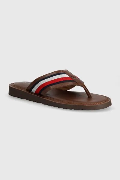 Шлепки Tommy Hilfiger, коричневый