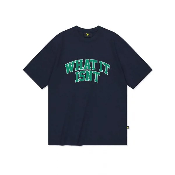 WHATITISNT  Big Arch Logo Short Sleeve T-shirt Navy