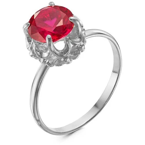 Кольцо Красная Пресня, корунд синтетический, размер 20, розовый