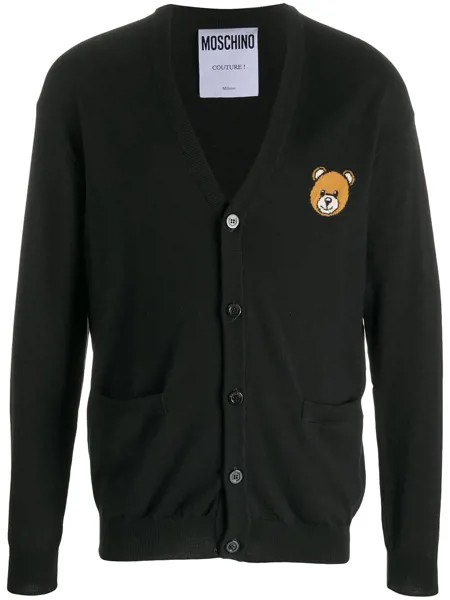 Moschino кардиган Teddy Bear с V-образным вырезом