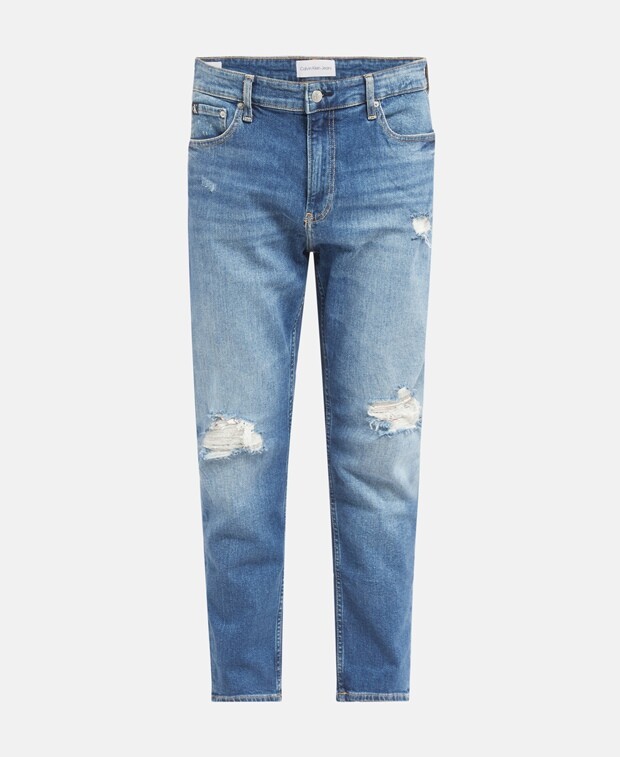 Разрушенные джинсы Calvin Klein Jeans, темно-синий