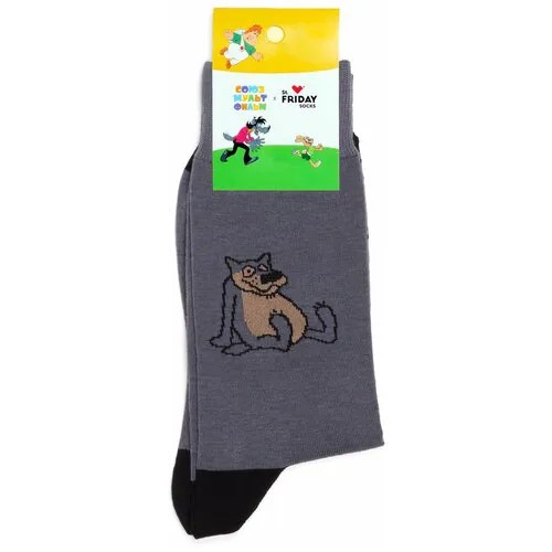 Носки St. Friday Socks x Союзмультфильм, размер 34-37, коричневый, серый