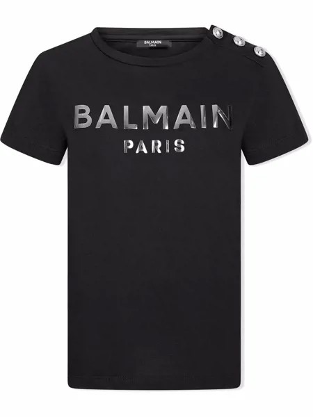 Balmain Kids футболка с логотипом