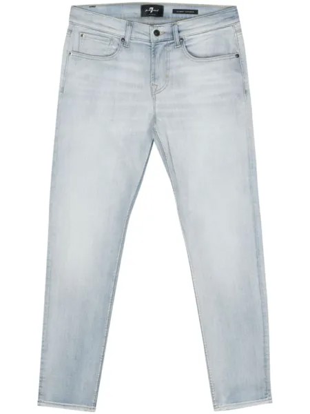 7 For All Mankind узкие джинсы средней посадки, синий
