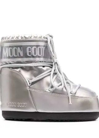 Moon Boot дутые ботинки Monaco с эффектом металлик