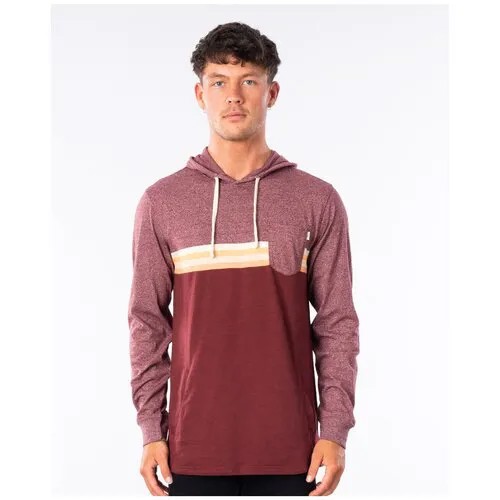 Лонгслив Rip Curl SURF REVIVAL HOOD L/S, цвет 43 BURGUNDY, размер S