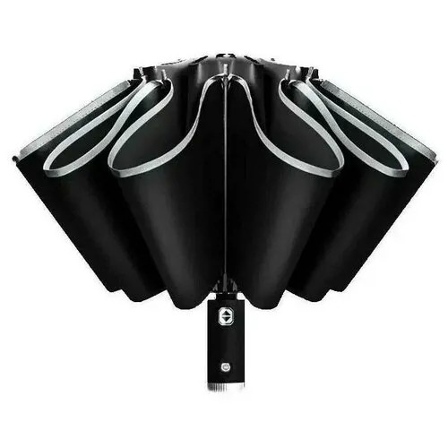 Зонт MD, автомат, 2 сложения, купол 105 см., 10 спиц, черный