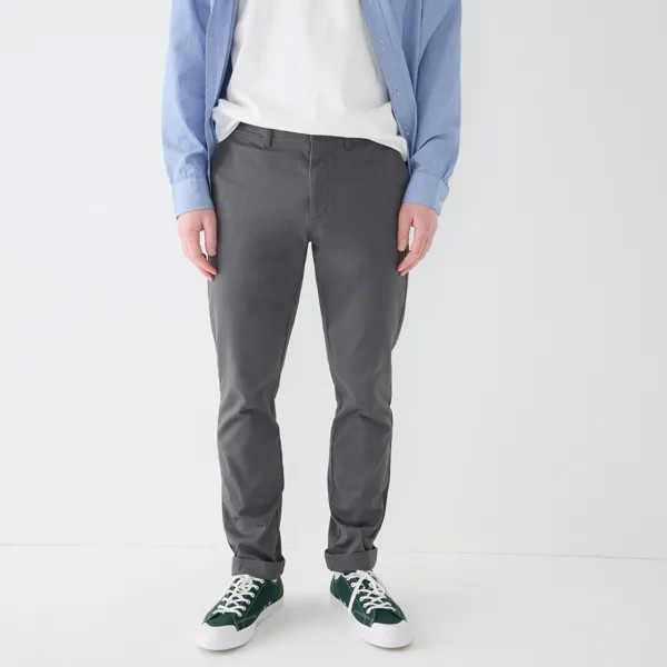 770 прямые эластичные брюки-чиносы J.Crew, серый