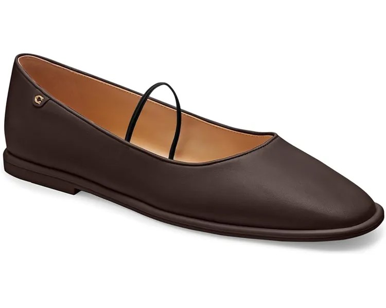 Туфли на плоской подошве COACH Emilia Leather Mary Jane, цвет Maple