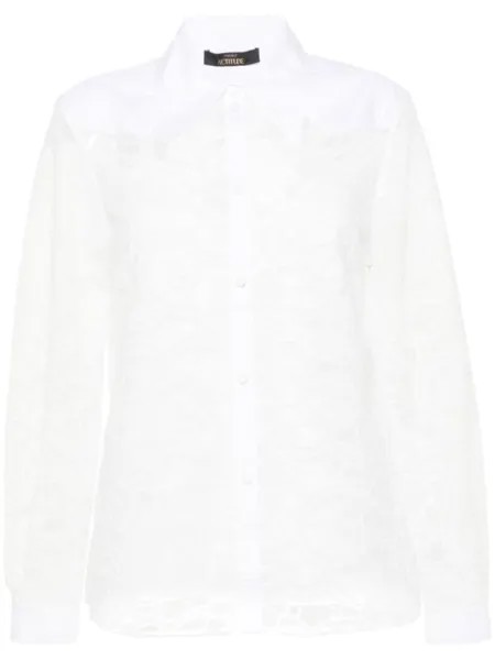 TWINSET многослойная рубашка из органзы с вышивкой, белый