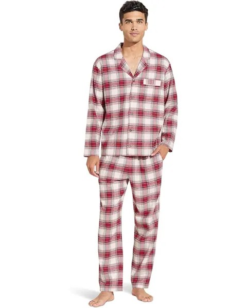 Пижама Eberjey Flannel Long, цвет Tartan Plaid Haute Red Ivory