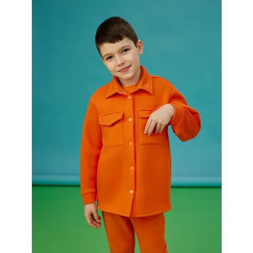 Школьная рубашка booms, размер 128, оранжевый