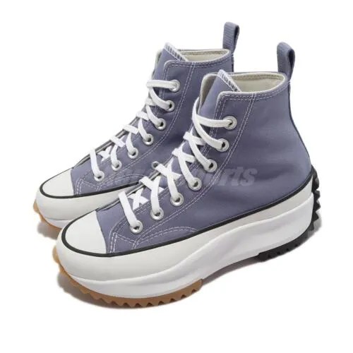 Converse Run Star Hike HI Фиолетово-белые мужские повседневные туфли унисекс на платформе A03702C