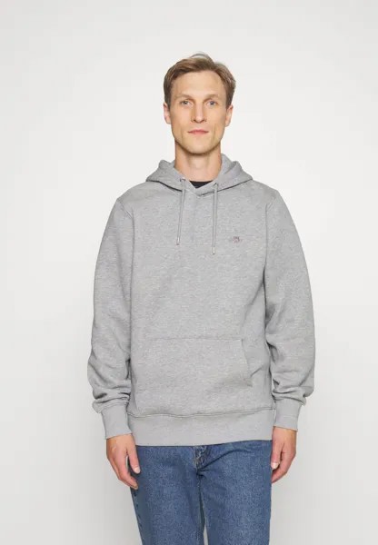 Толстовка SHIELD HOODIE GANT, серый меланж