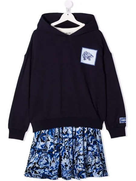 Kenzo Kids платье-свитер в стиле колор-блок