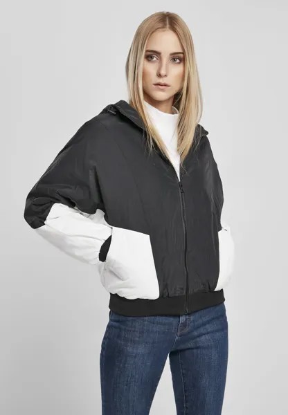 Бомбер Urban Classics Frauen Ladies Padded 2-Tone Batwing Jacket, черный/белый