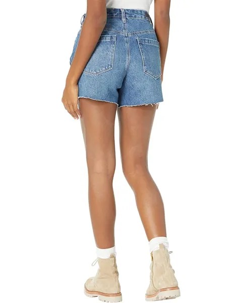 Шорты Blank NYC Indigo Blue Five-Pocket Cutoffs Mom Shorts with Small Rips in Second Round, цвет Second Round