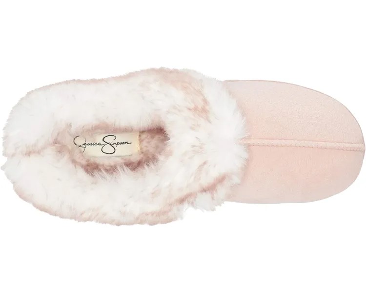 Слипперы Women's Faux Fur Clog - Comfy Furry Soft Indoor House Slippers with Memory Foam Jessica Simpson, розовый