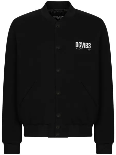 Dolce & Gabbana бомбер с логотипом, черный