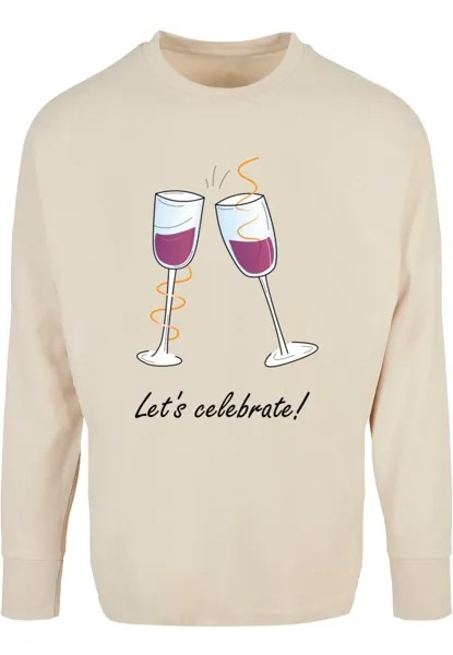 Лонгслив Merchcode LETS CELEBRATE, песочный