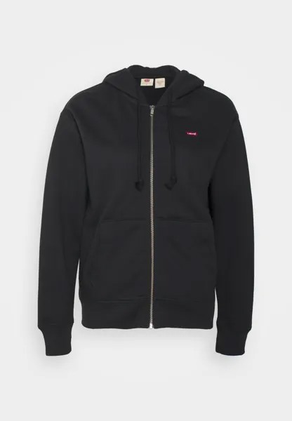Толстовка на молнии Levi's STANDARD ZIP HOODIE, цвет caviar