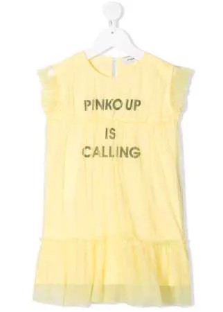 Pinko Kids платье без рукавов с логотипом