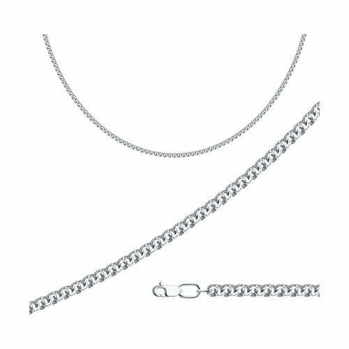 Цепь Diamant online Бисмарк, серебро, 925 проба, длина 40 см, средний вес 9.22 г