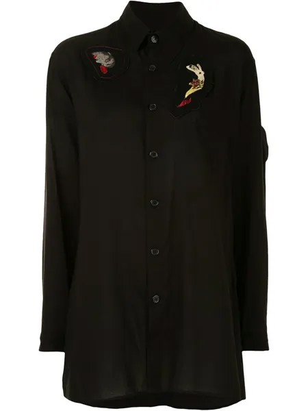 Yohji Yamamoto многослойная рубашка Emblem