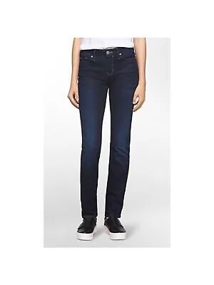 CALVIN KLEIN Мужские темно-синие джинсы с ширинкой на пуговицах, прямые штанины, прямые джинсы W38/