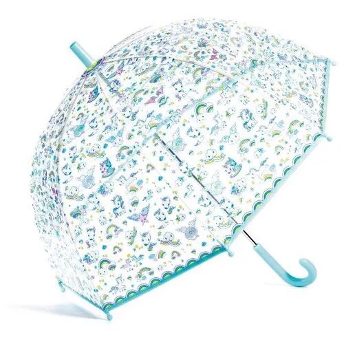 Зонт-трость DJECO, бесцветный, голубой