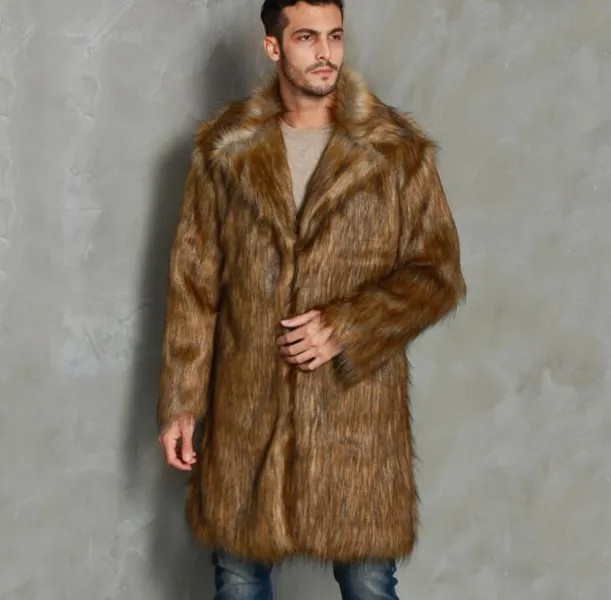 Осенняя Европейская куртка из искусственной норки, мужское зимнее утепленное теплое меховое кожаное пальто, мужские приталенные куртки, ко...