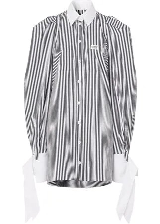 Burberry платье-рубашка в полоску