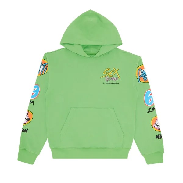 Худи Chrome Hearts x Matty Boy Sex Records зеленого цвета