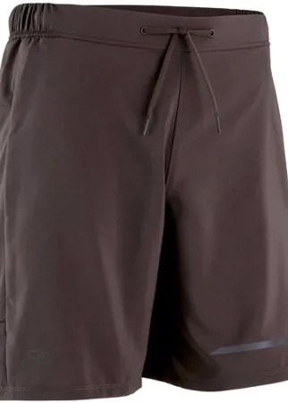 Шорты для бега мужские RUN DRY+ хаки, размер: S, цвет: Темно-Бронзовый KALENJI Х Декатлон