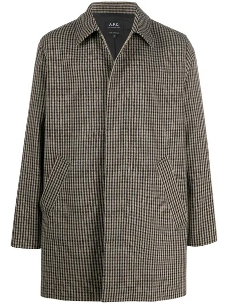 A.P.C. клетчатый тренч Flynn